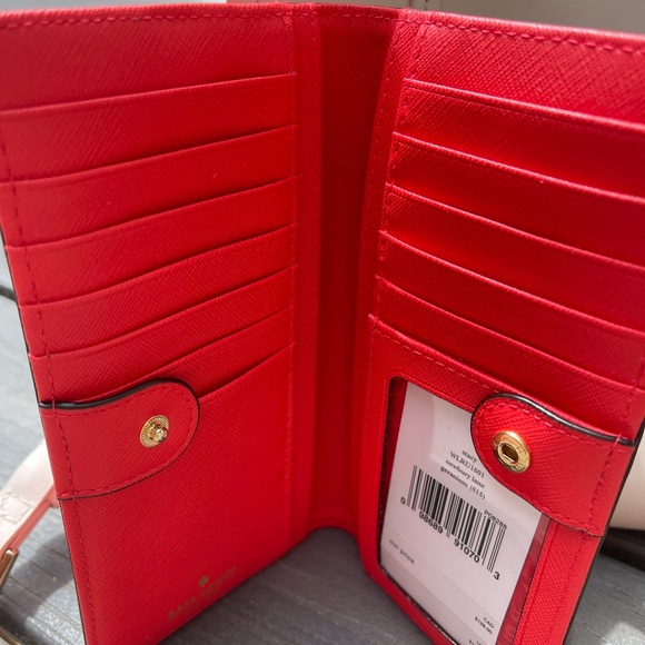 NWT KATE SPADE STACEY WALLET GERANIUM PINK - Picture 4 of 4